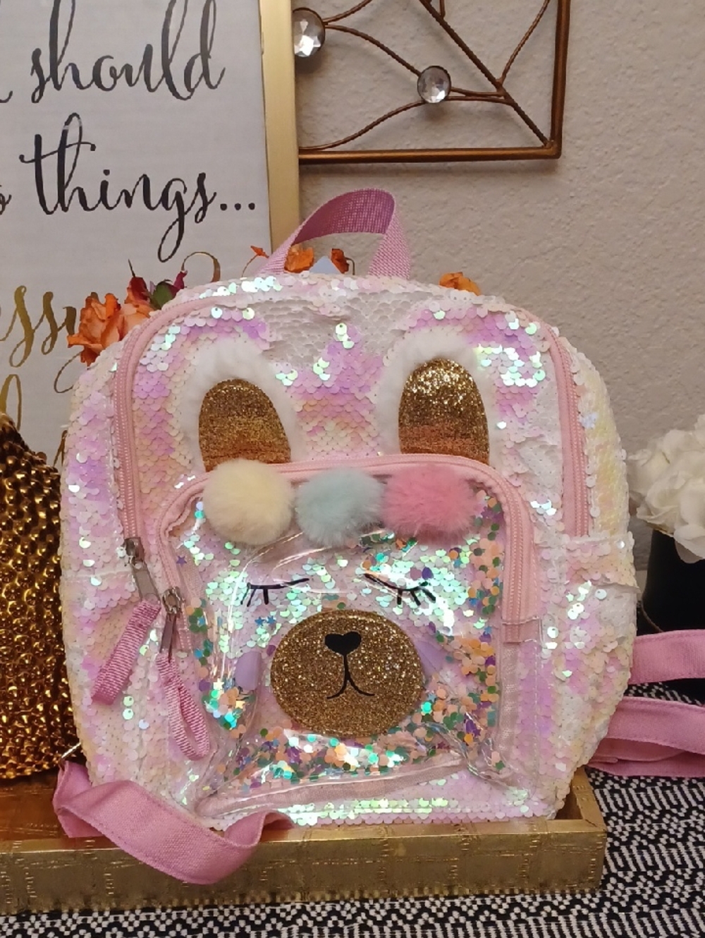Sequin Backpack - Pink - Picture 3 of 4